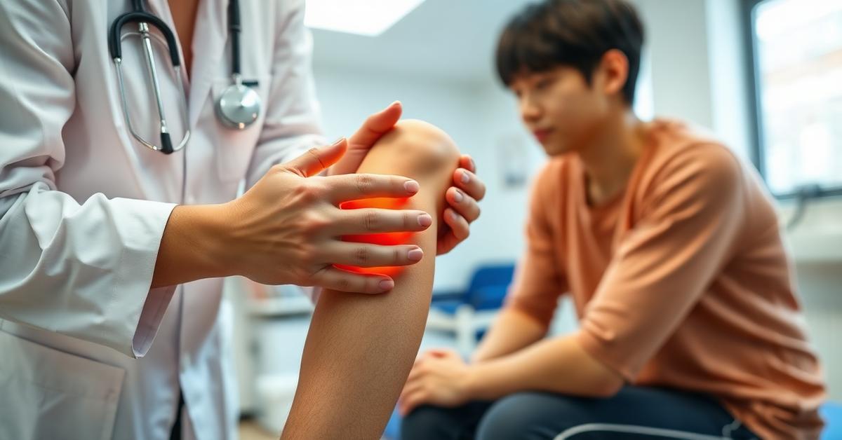 Cover: knee osteoarthritis examination in an orthopaedic clinic