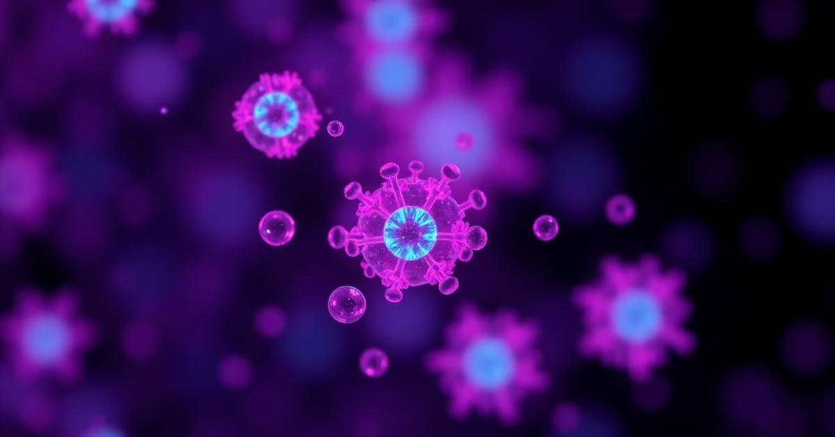 Cover: luminous exosome nanovesicles suspended in fluid